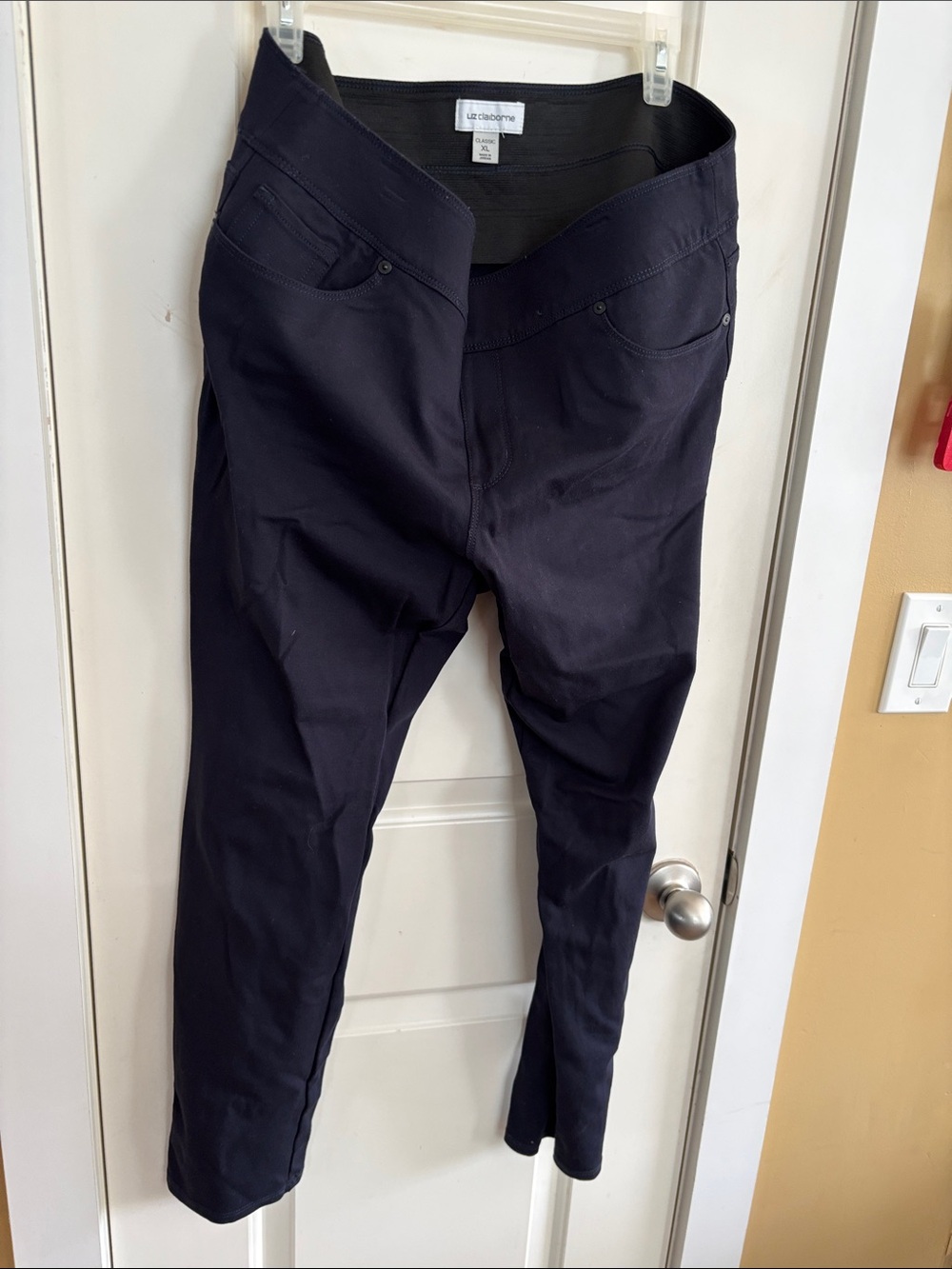 Liz Claiborne Men's Dark Navy Slim Chinos